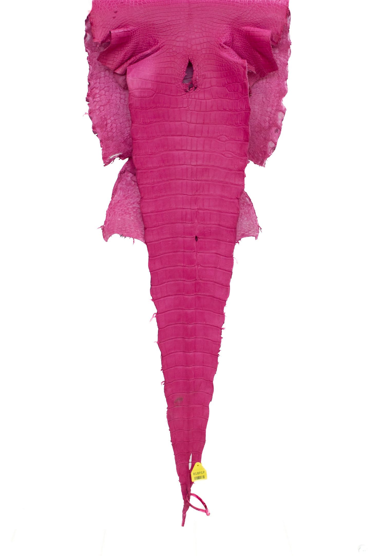 50 cm Grade 2/3 Fuchsia Matte Wild American Alligator Leather - Tag: LA15-0021069