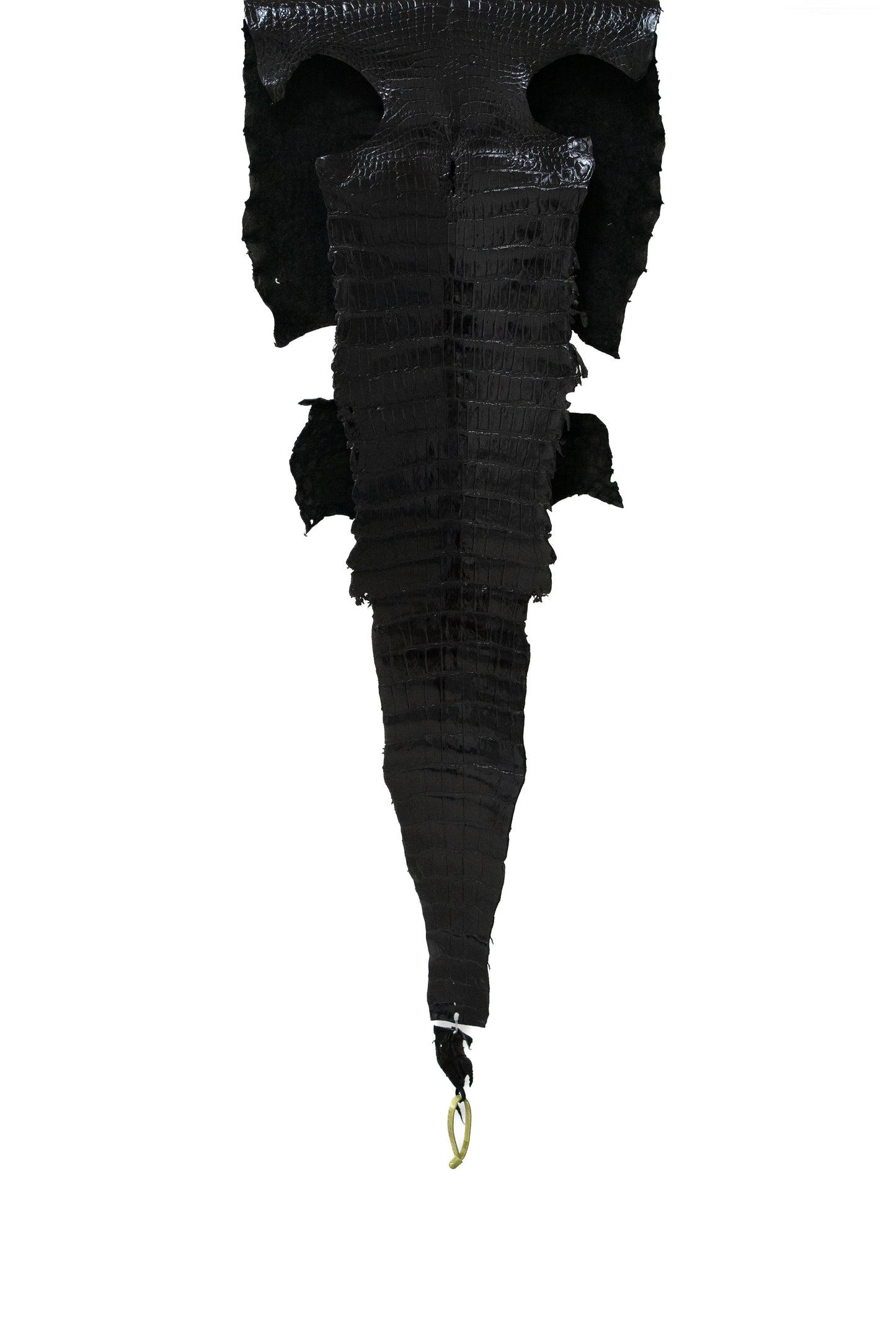 45 cm Grade 3/4 Black Millennium Wild American Alligator Leather - Tag: LA22-0003849