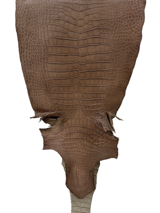 49 cm Grade 2/3 Mink Matte Wild American Alligator Leather - Tag: LA16-0004472