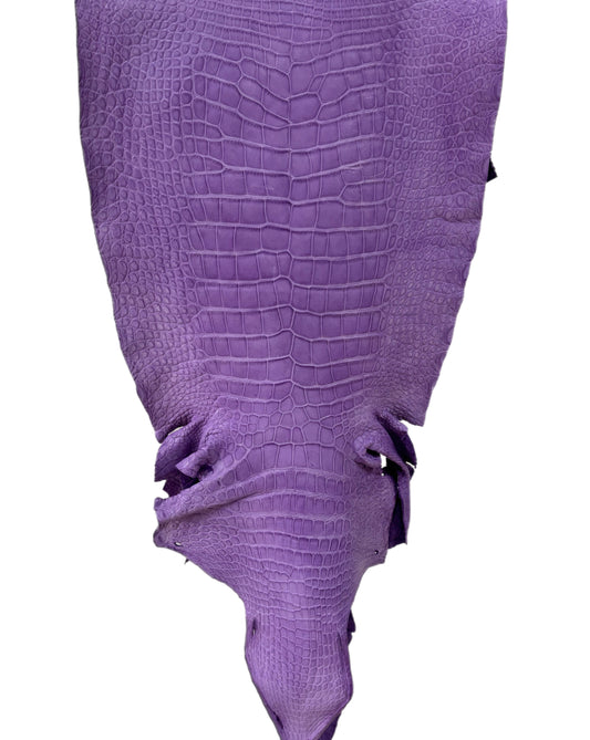 44 cm Grade 3/4 Lavender Jade Desert Wild American Alligator Leather - Tag: LA23-0030874