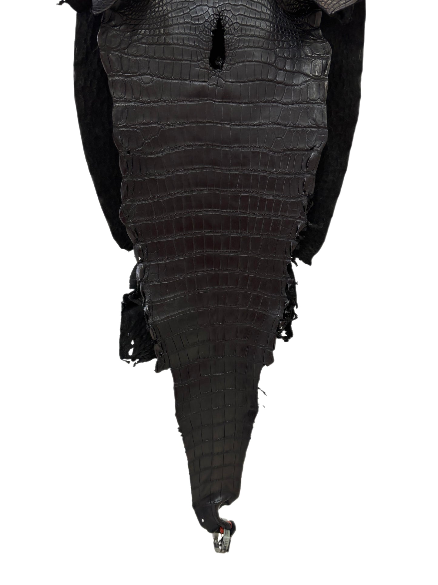 32 cm Grade 2/3 Black Matte Farm-Raised American Alligator Leather - Tag: LA23-0531546