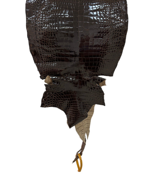 26 cm Grade 2/3 Sport Rust Brown Classic Wild American Alligator Leather - Tag: FL15-0055156