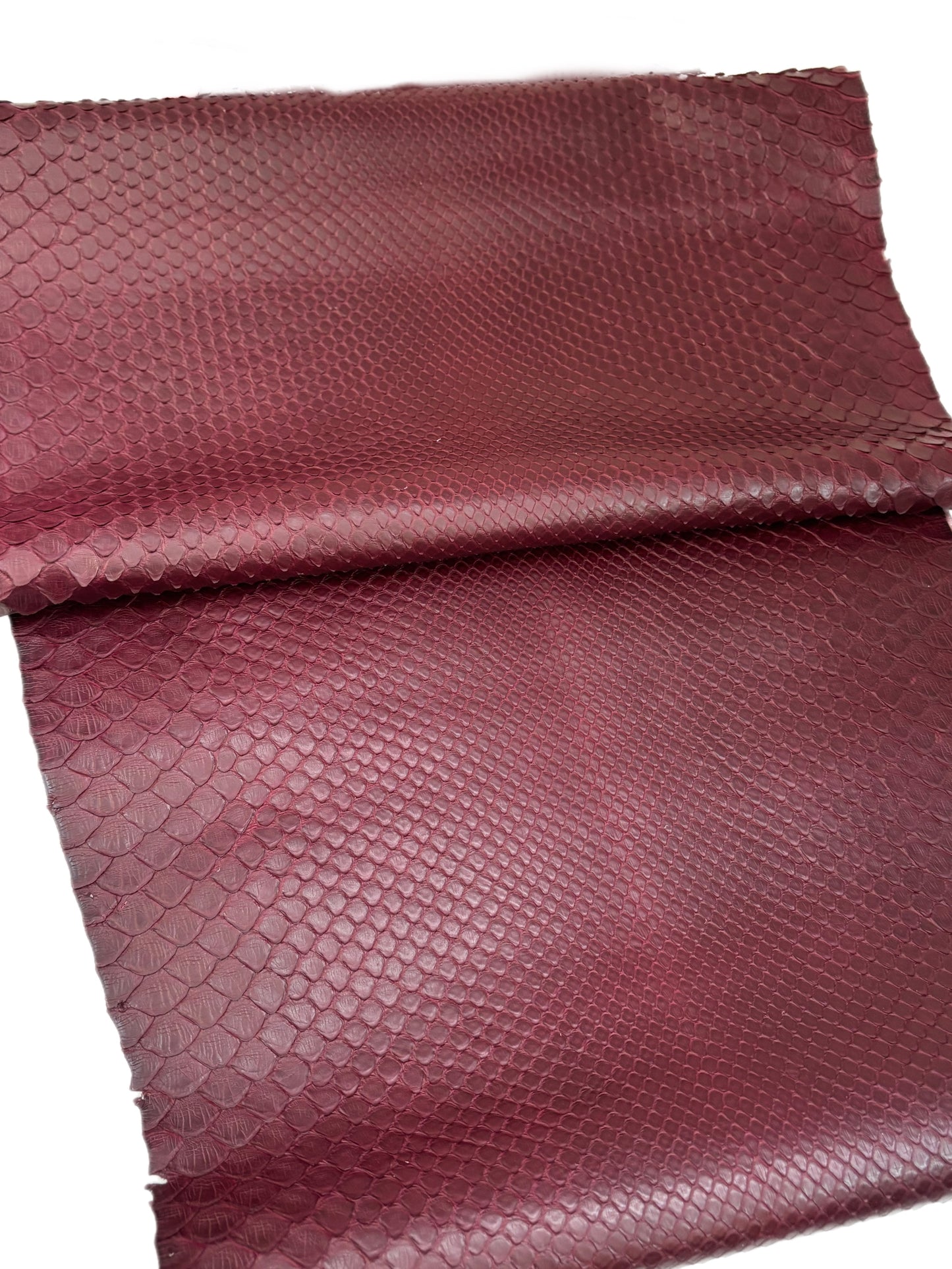 2.48 M Front Cut Burgundy Matte Python Leather
