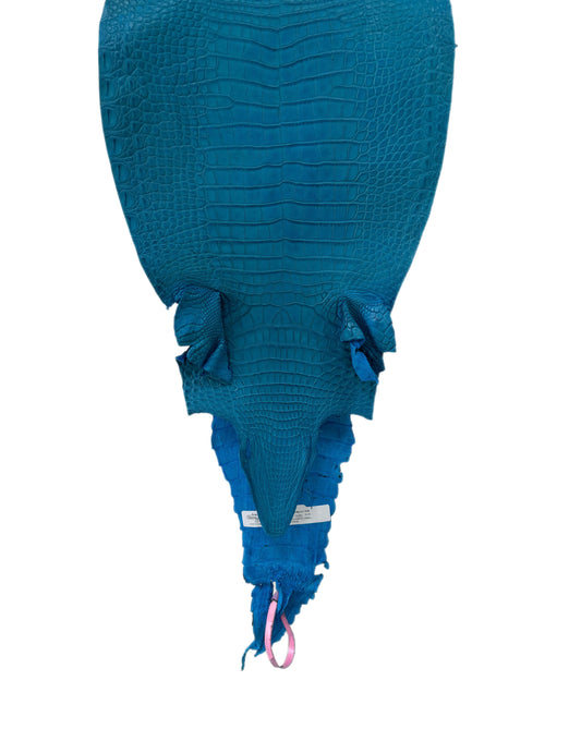 29 cm Grade 2/3 Ultramarine Matte Farm-Raised American Alligator Leather - Tag: FL21-0024077