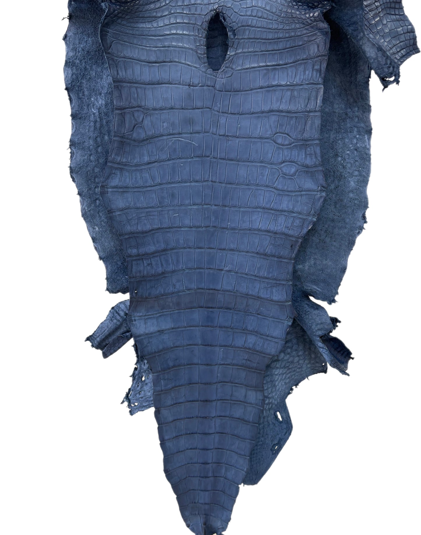 52 cm Grade 2/3 Indigo Matte Farm American Alligator Leather - Tag: LA23-0033780