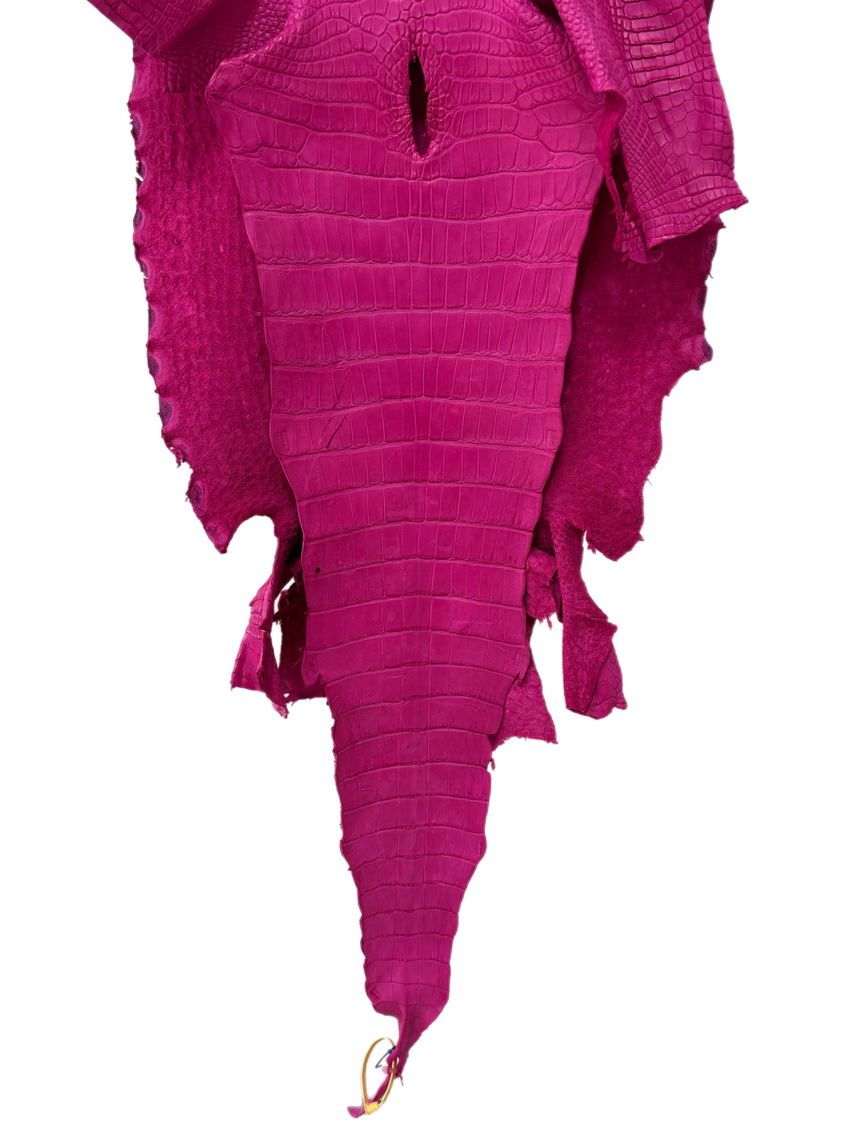 48 cm Grade 2/3 Fuchsia Matte Wild American Alligator Leather - Tag: LA25-0012993