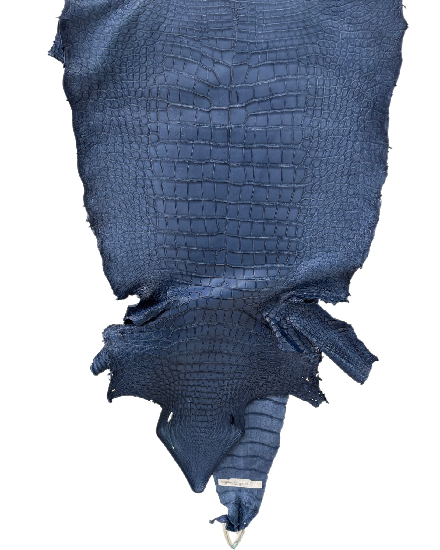 52 cm Grade 2/3 Indigo Matte Farm American Alligator Leather - Tag: LA23-0033780