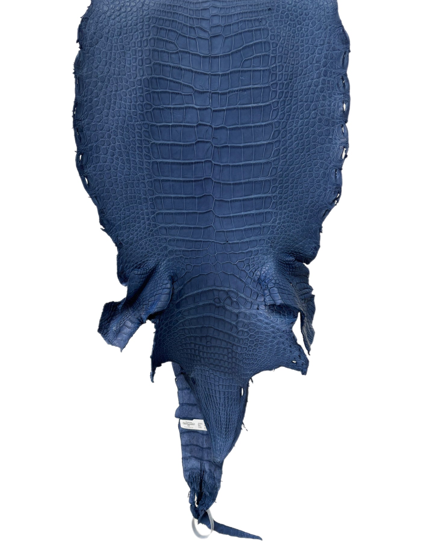 38 cm Grade 3/4 Indigo Matte Wild American Alligator Leather - Tag: LA23-0021029