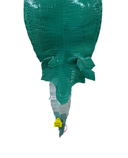 29 cm Grade 3/4 Tiffany Blue Glazed Farm-Raised American Alligator Leather - Tag: FL14-0003637