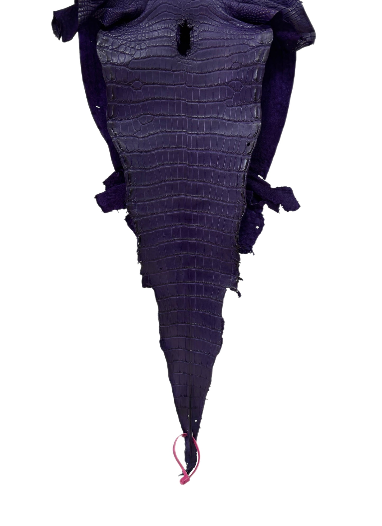 30 cm Grade 1/2 Violet Primavera Matte Farm-Raised American Alligator Leather - Tag: LA21-0308147