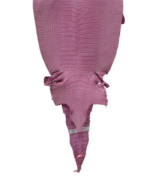 31 cm Grade 3/4 Cotton Candy Matte Farm-Raised American Alligator Leather - Tag: LA21-0328778