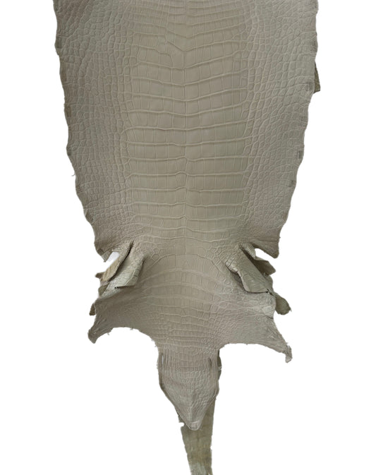 44 cm Grade 2/3 Dune Matte Wild American Alligator Leather - Tag: LA23-0000654