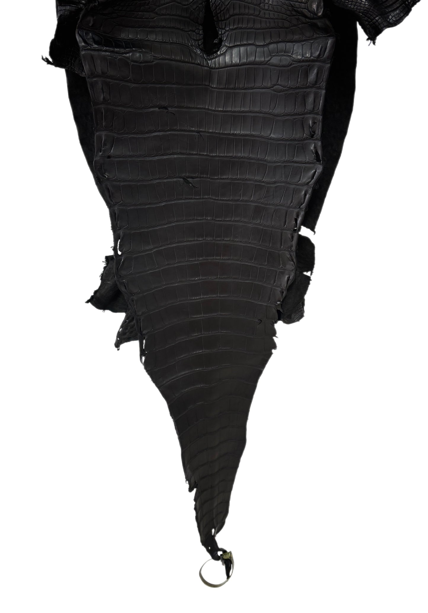 39 cm Grade 2/3 Black Matte Farm-Raised American Alligator Leather - Tag: LA25-0316335