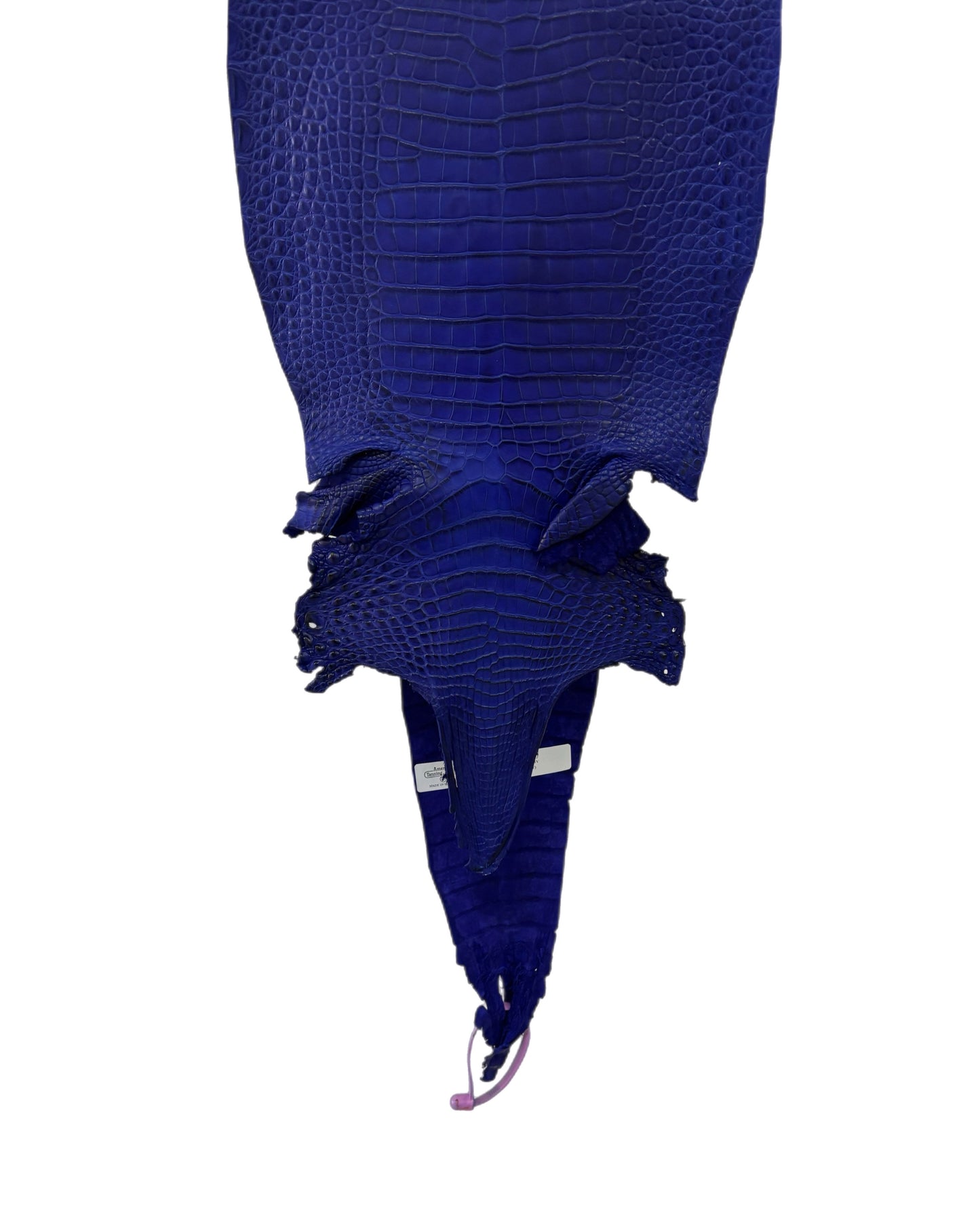 26 cm Grade 3/4 Cobalt Blue Matte Farm-Raised American Alligator Leather - Tag: FL21-0024620