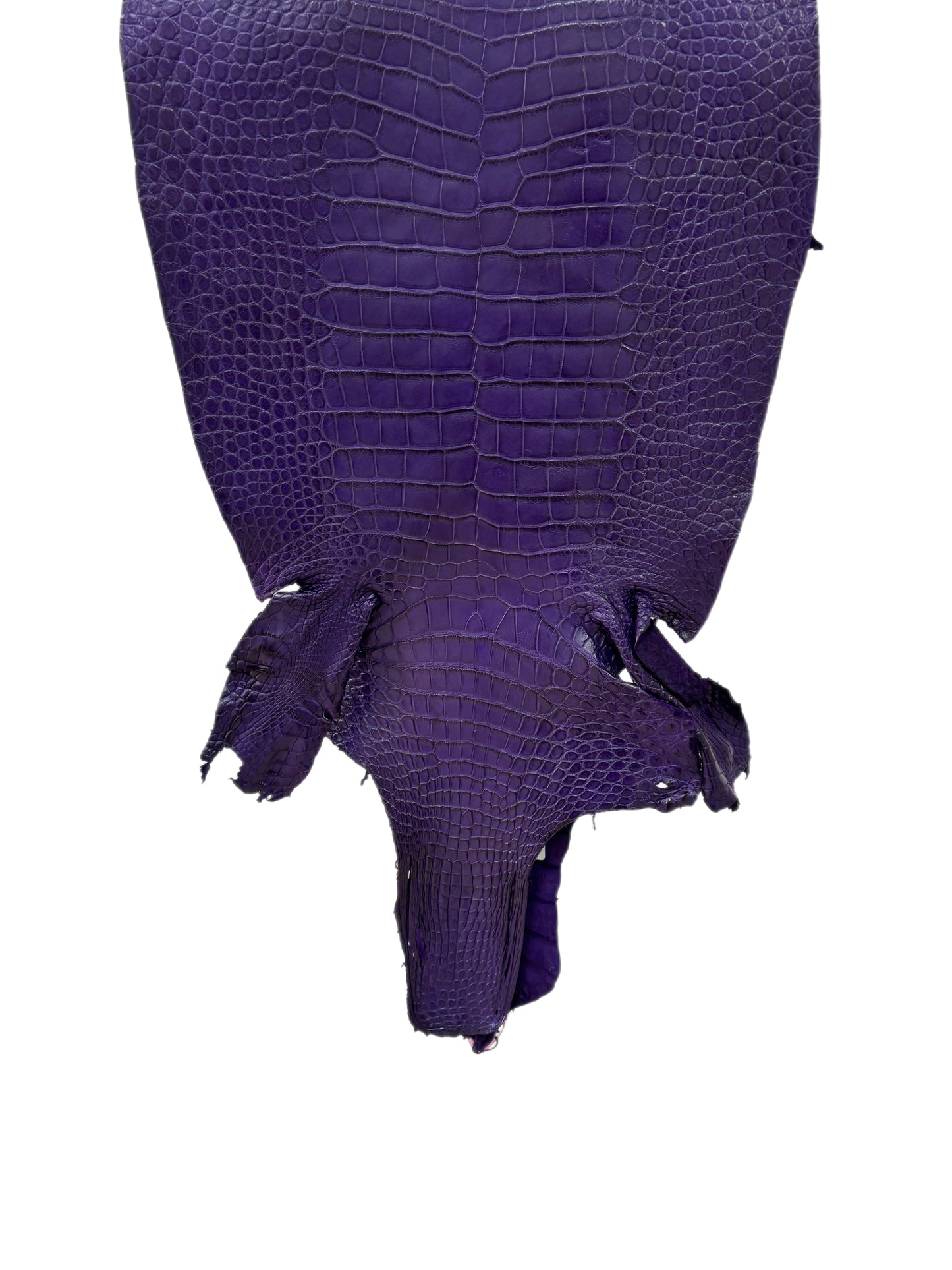 40 cm Grade 2/3 Violet Primavera Matte Wild American Alligator Leather - Tag: LA23-0003012