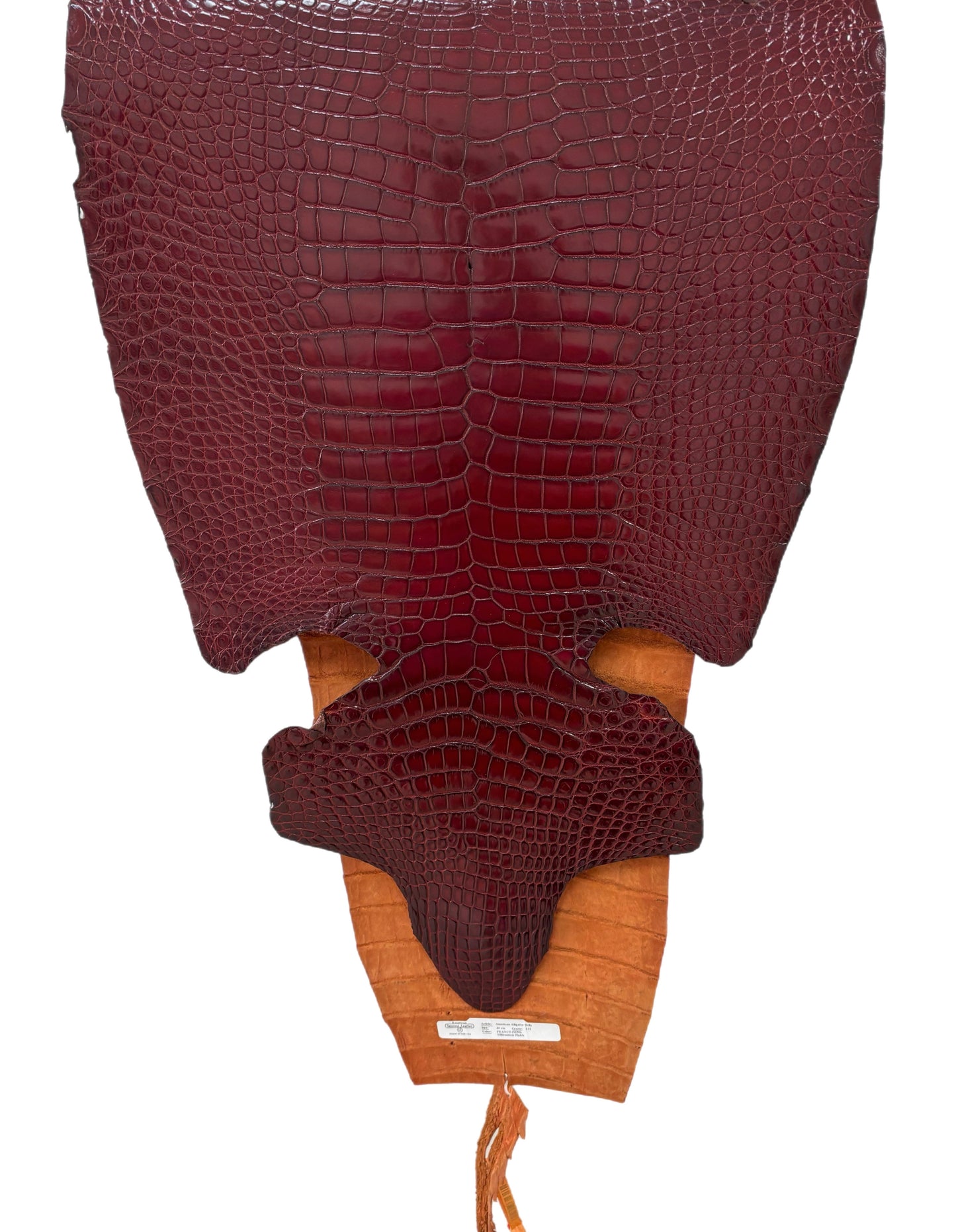 49 cm Grade 1/2 Peanut Millennium Farm American Alligator Leather - Tag: LA18-0266851