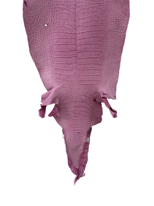 35 cm Grade 4/5 Cotton Candy Matte Wild American Alligator Leather - Tag: LA23-0038906