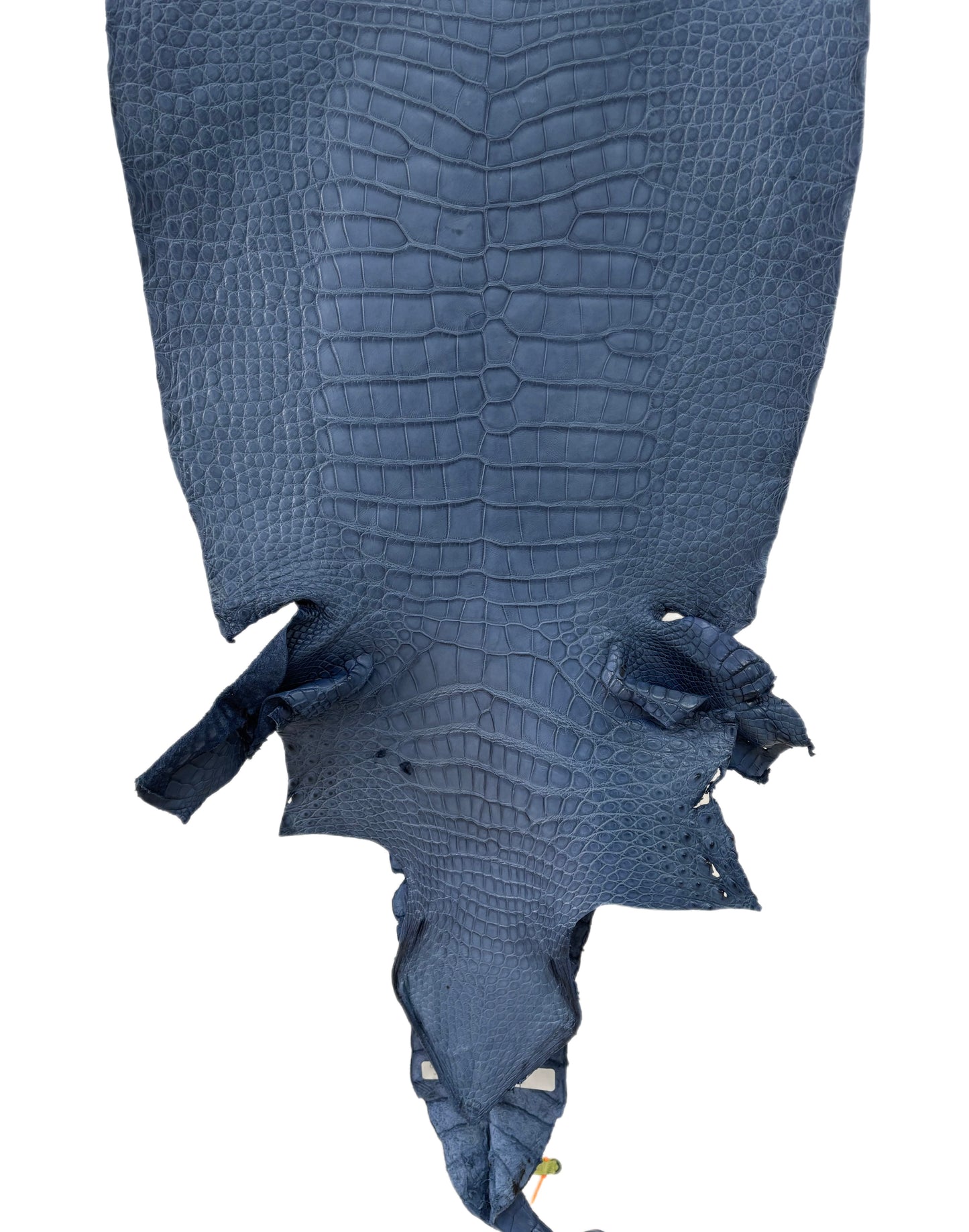 40 cm Grade 2/3 Indigo Matte Wild American Alligator Leather - Tag: LA22-0003976