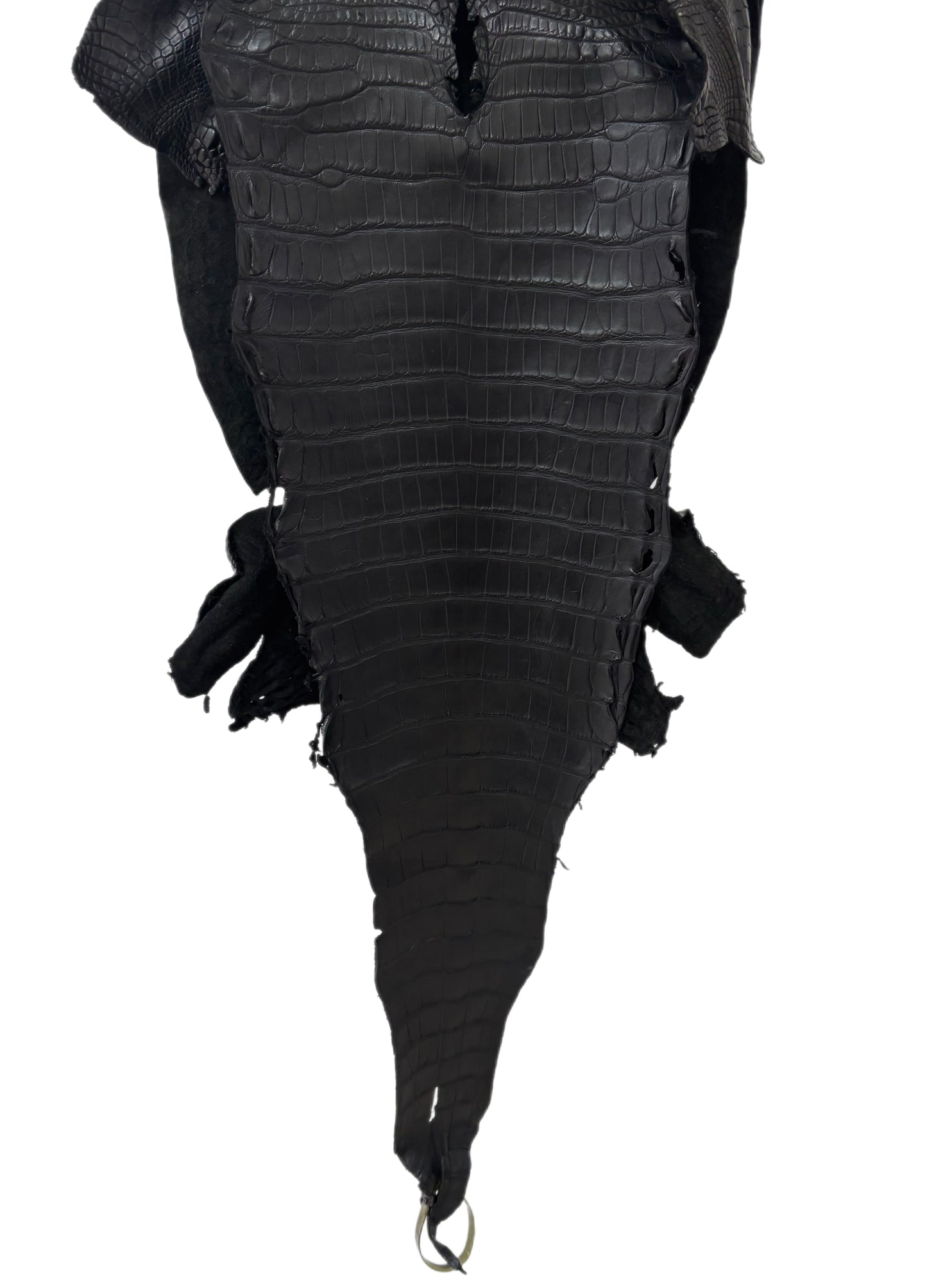 35 cm Grade 2/3 Black Matte Farm-Raised American Alligator Leather - Tag: LA25-0316509