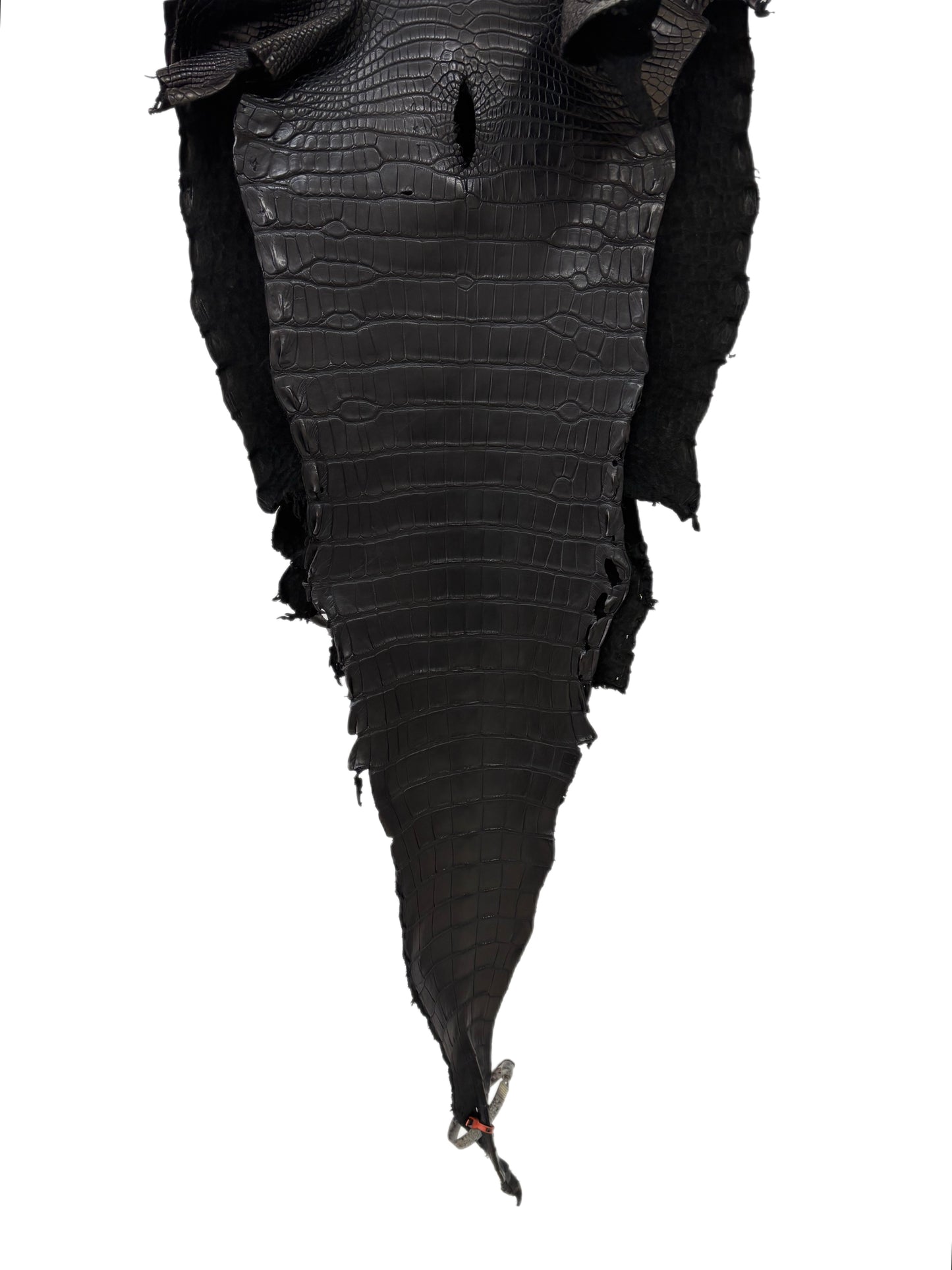 35 cm Grade 2/3 Black Matte Farm-Raised-Raised American Alligator Leather - Tag: LA23-0531323