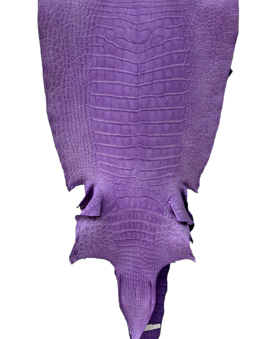 43 cm Grade 3/4 Lavender Jade Desert Wild American Alligator Leather - Tag: LA23-0152765