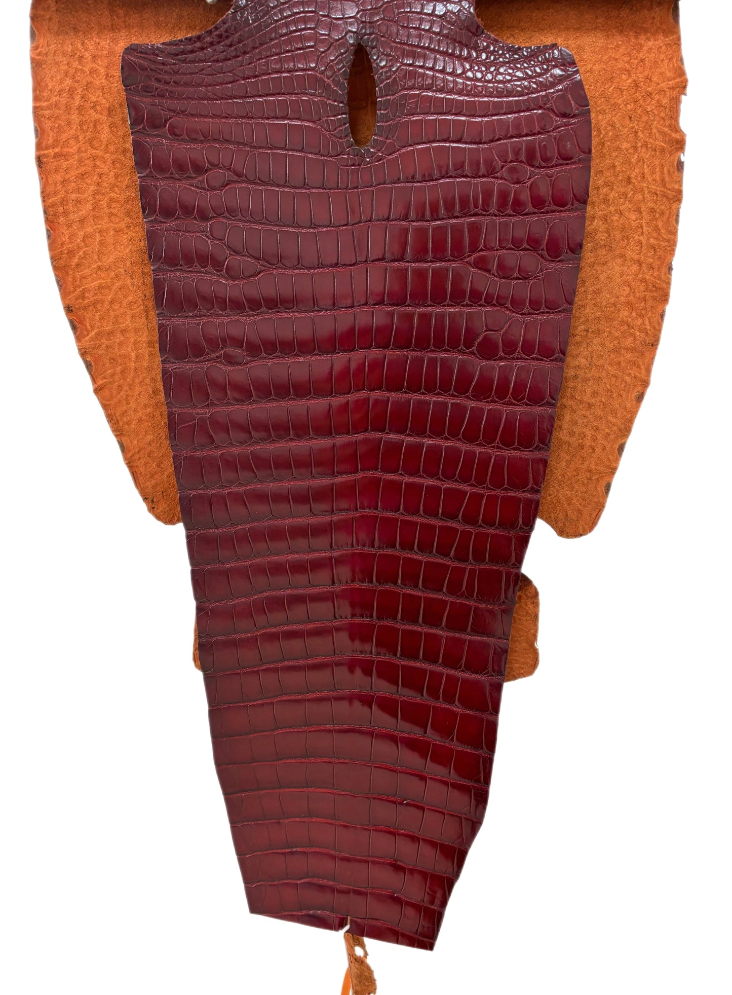 49 cm Grade 1/2 Peanut Millennium Farm American Alligator Leather - Tag: LA18-0266851