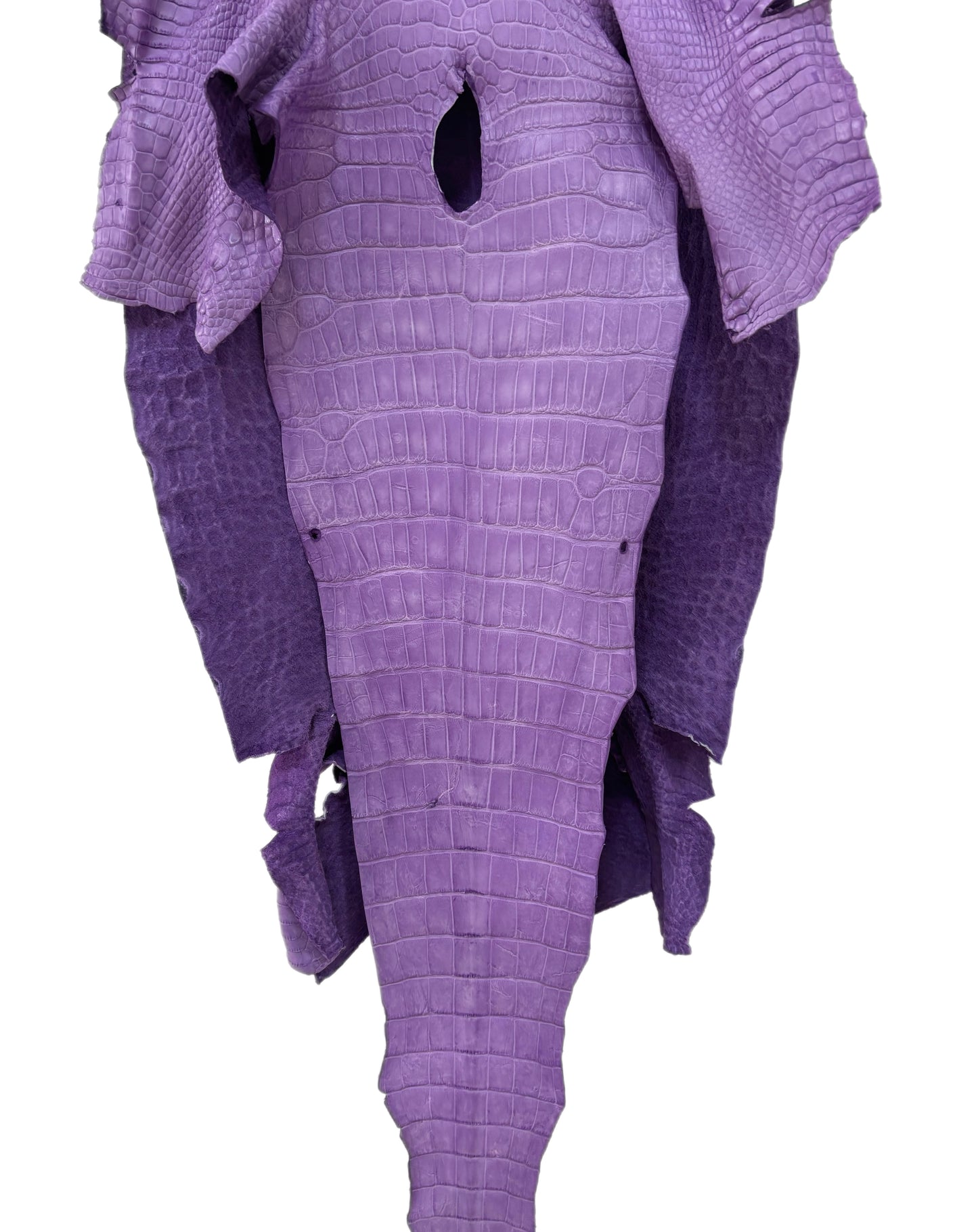 44 cm Grade 3/4 Lavender Jade Desert Wild American Alligator Leather - Tag: LA23-0030874