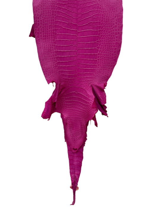 33 cm Grade 1/2 Rosa Matte Wild American Alligator Leather - Tag: LA16-0036532