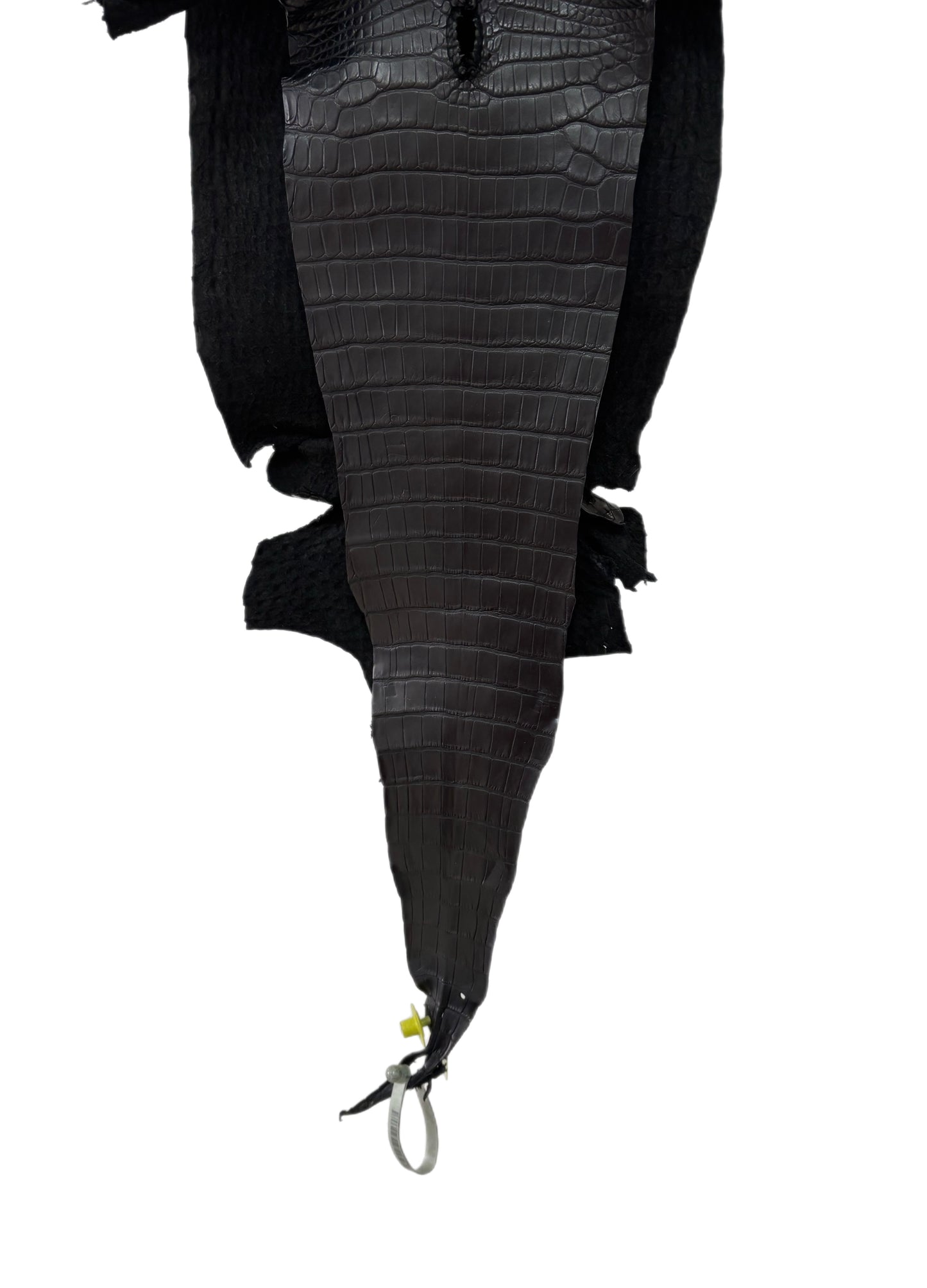 27 cm Grade 1/2 Black Matte Farm-Raised American Alligator Leather - Tag: FL15-0057353