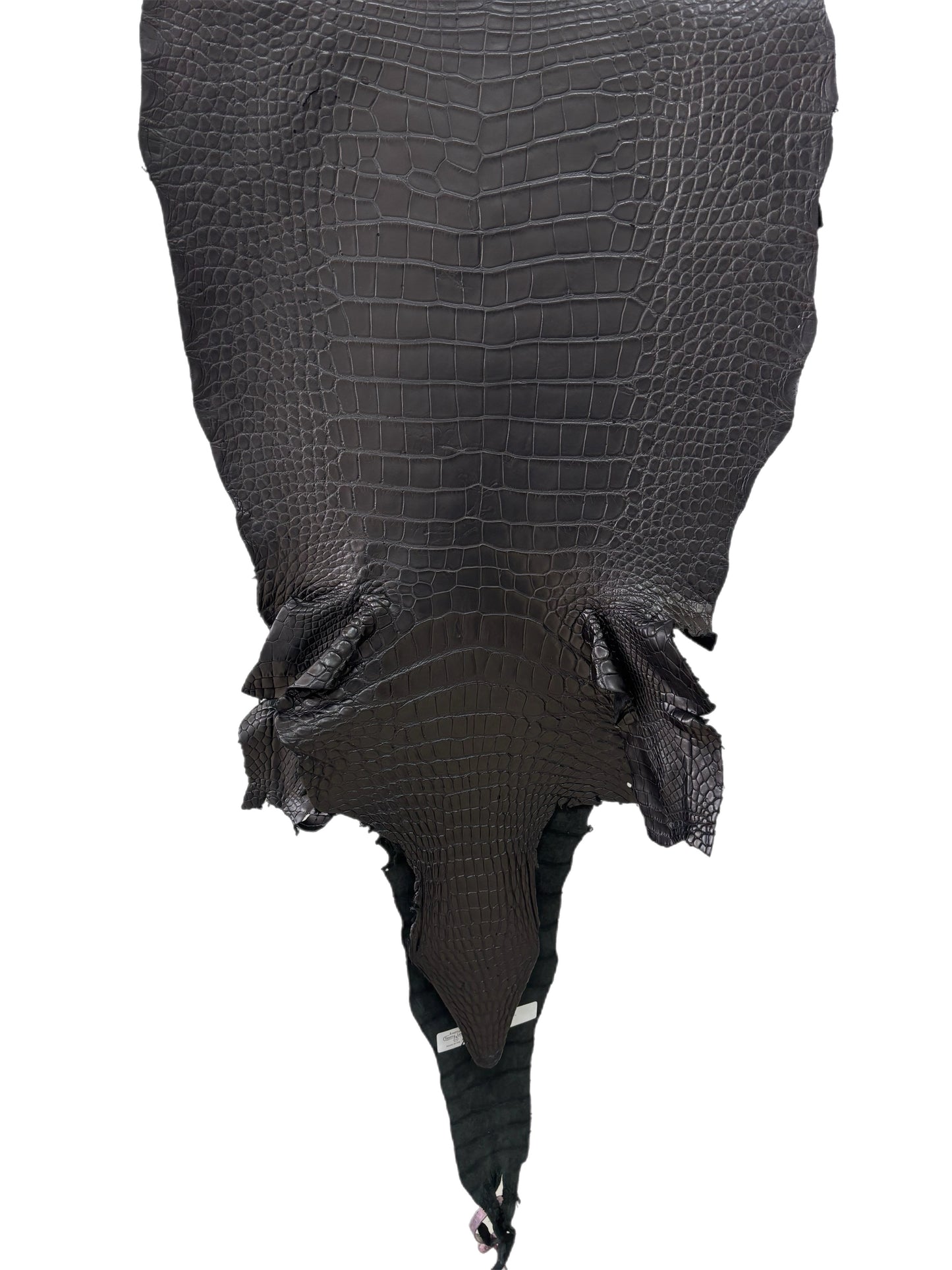 44 cm Grade 3/4 Black Matte Wild American Alligator Leather - Tag: LA18-0036179