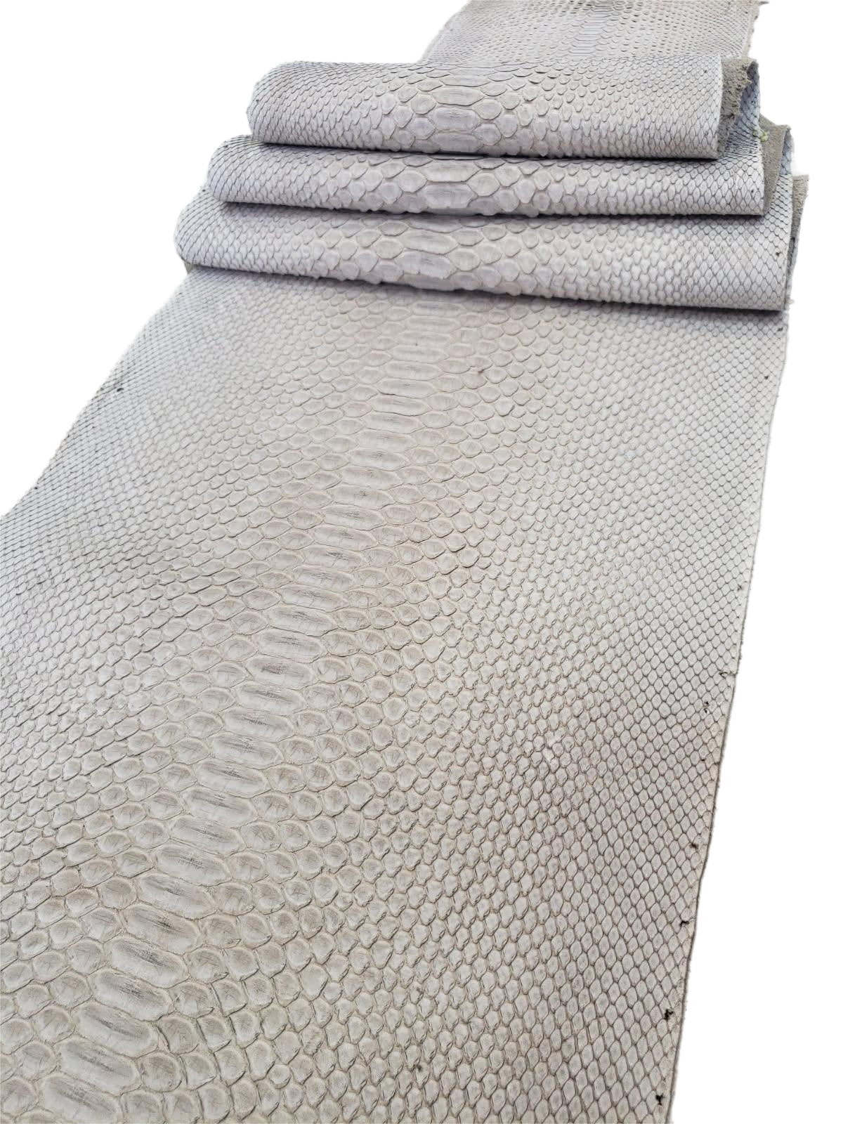 2.4 M Back Cut Stone Grey Matte Python Leather