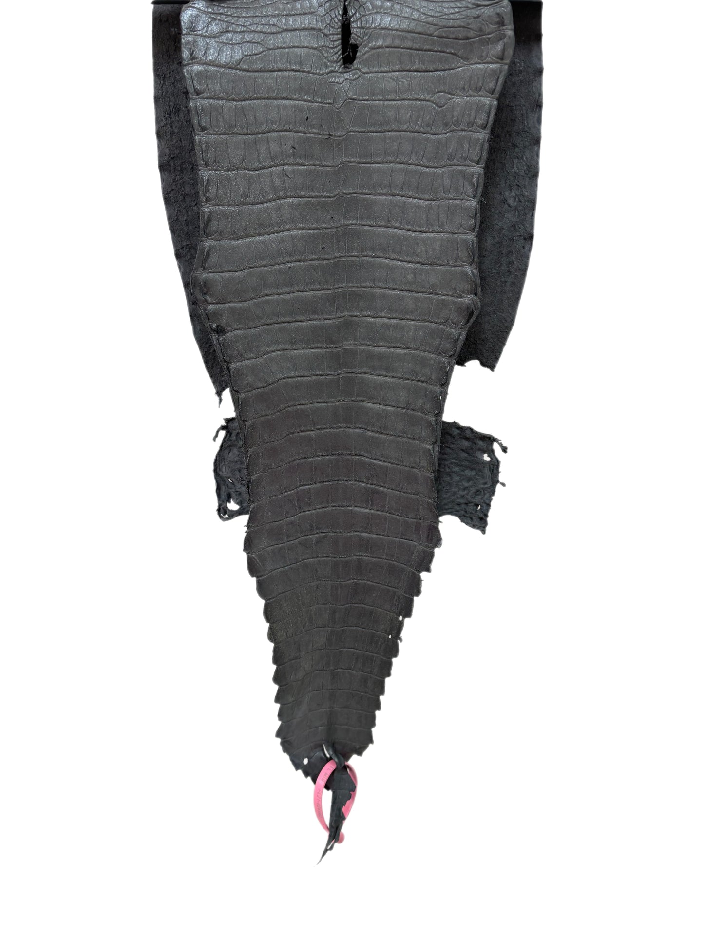 27 cm Grade 2/3 Gunmetal Matte Farm-Raised American Alligator Leather - Tag: FL21-0024462
