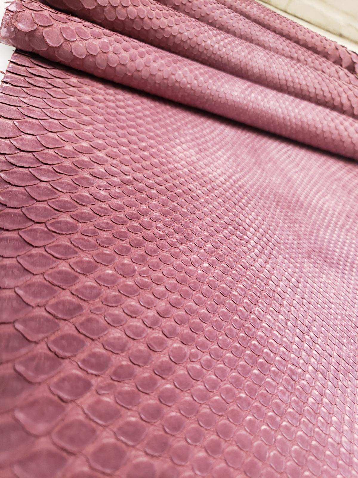 2.4 M Front Cut Blush Matte Python Leather