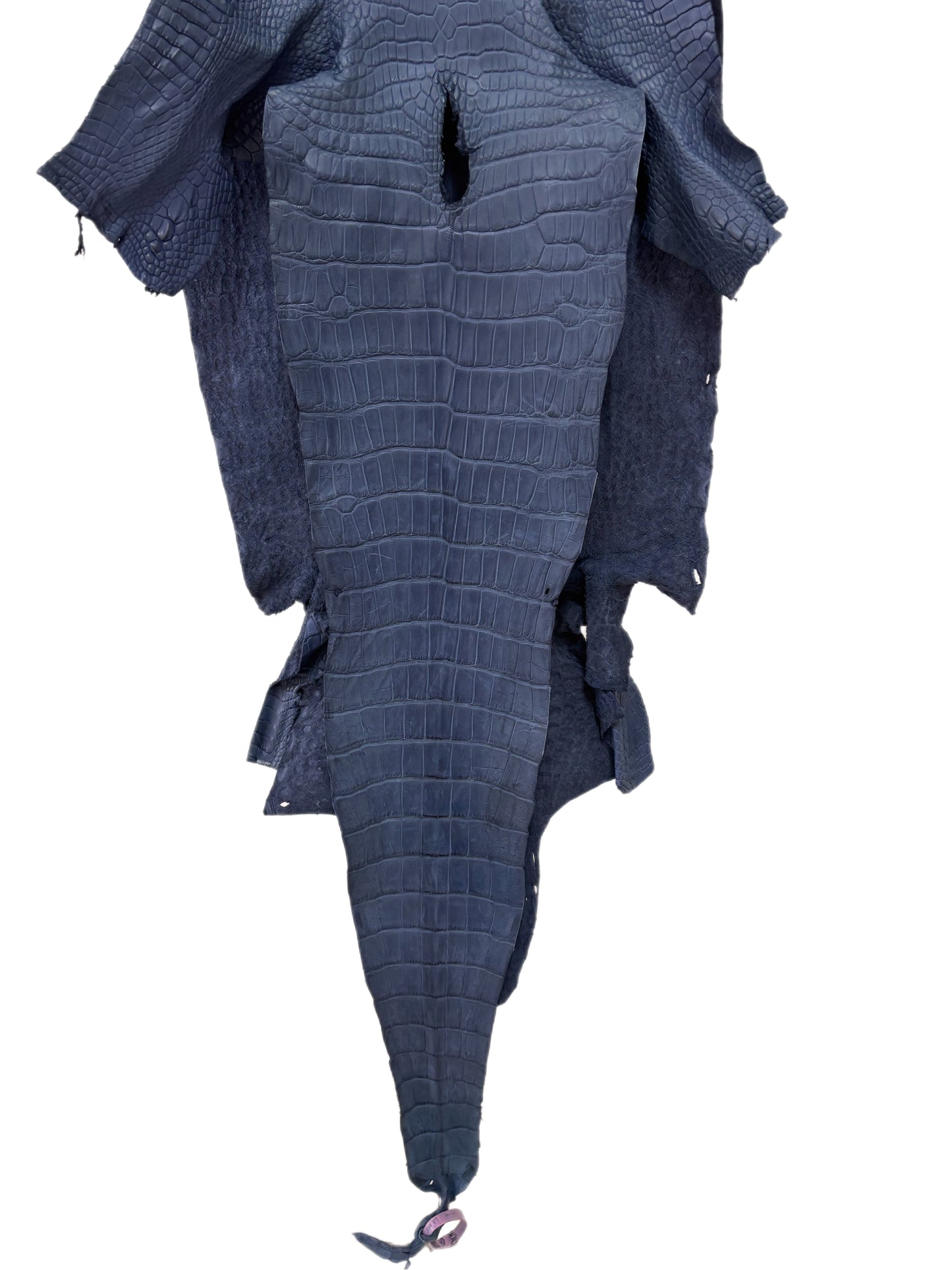41 cm Grade 4/5 Indigo Matte Wild American Alligator Leather - Tag: LA24-0035262
