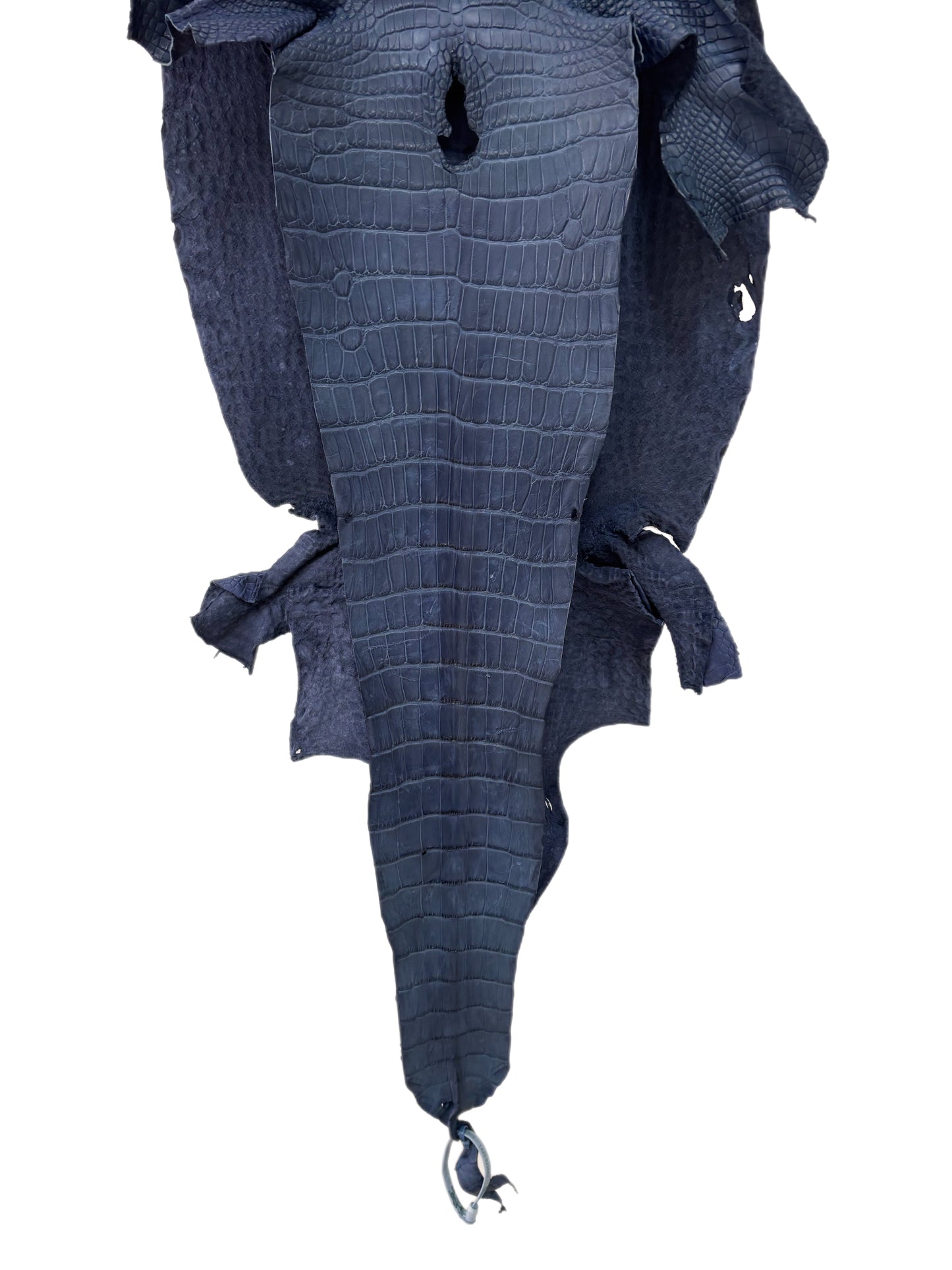 40 cm Grade 4/5 Indigo Matte Wild American Alligator Leather - Tag: LA23-0022663