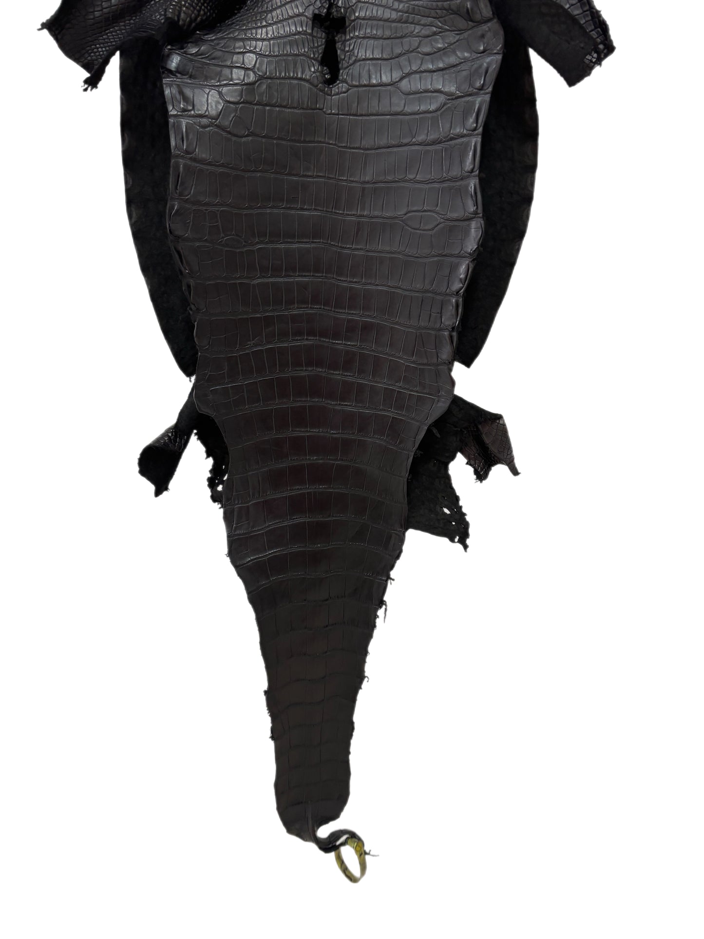 36 cm Grade 1/2 Black Matte Farm-Raised American Alligator Leather - Tag: LA25-0316538