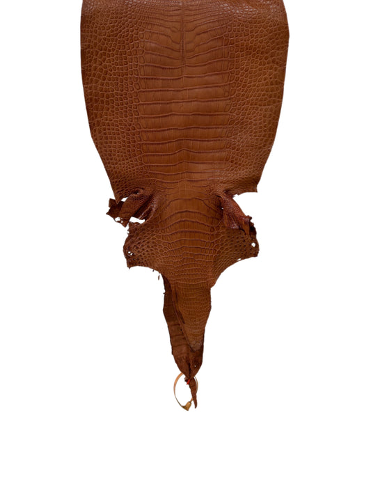 29 cm Grade 2/3 Cognac Matte Farm-Raised American Alligator Leather - Tag: LA23-0531088