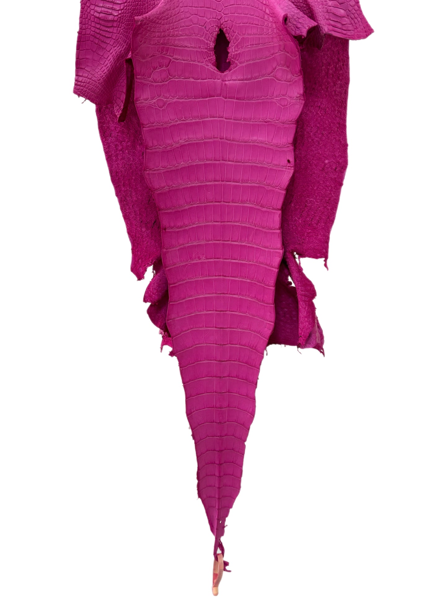 38 cm Grade 1/2 Rosa Matte Wild American Alligator Leather - Tag: LA16-0040481