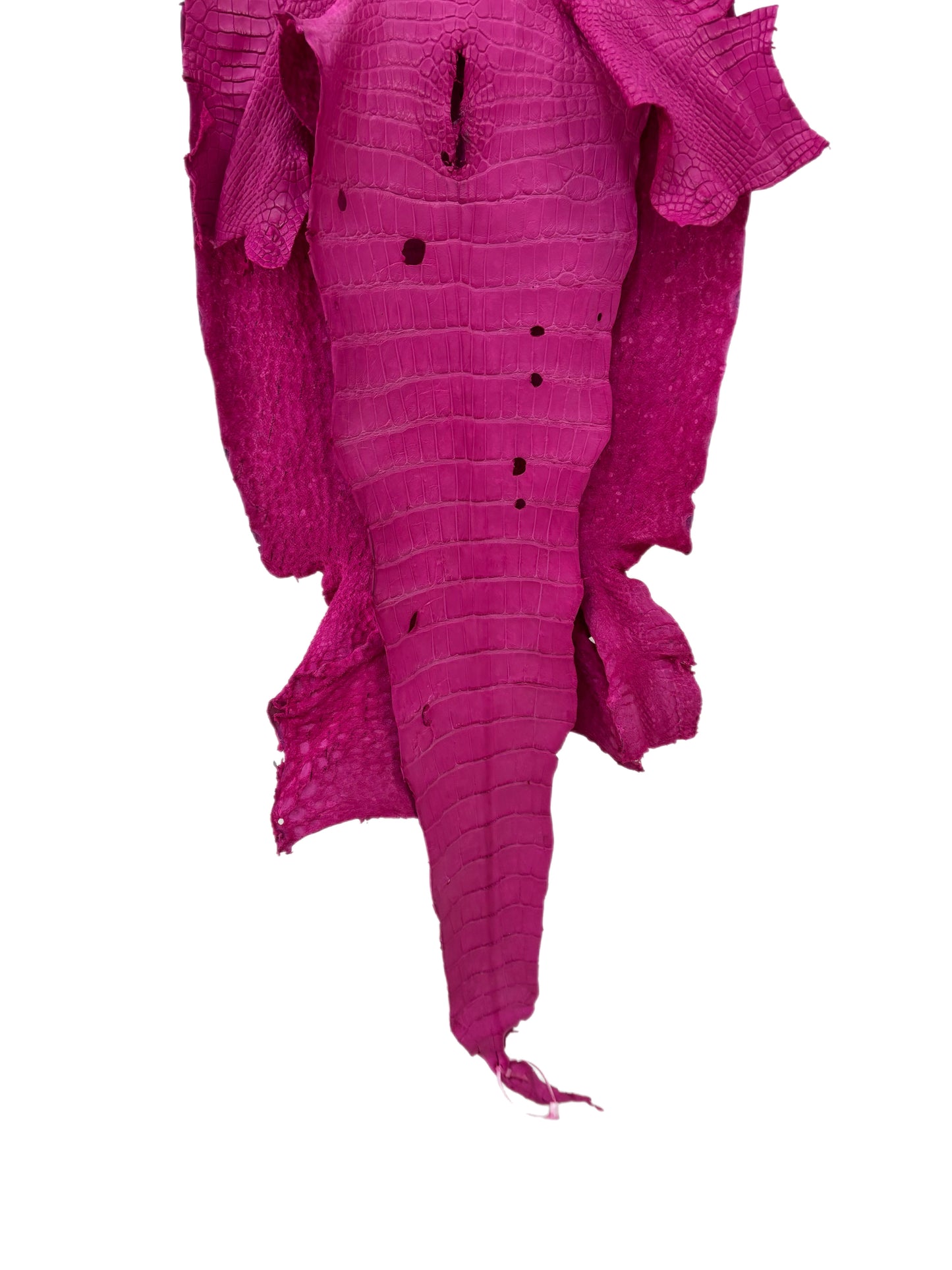 44 cm Grade 3/4 Rosa Matte Wild American Alligator Leather - Tag: LA23-0014479