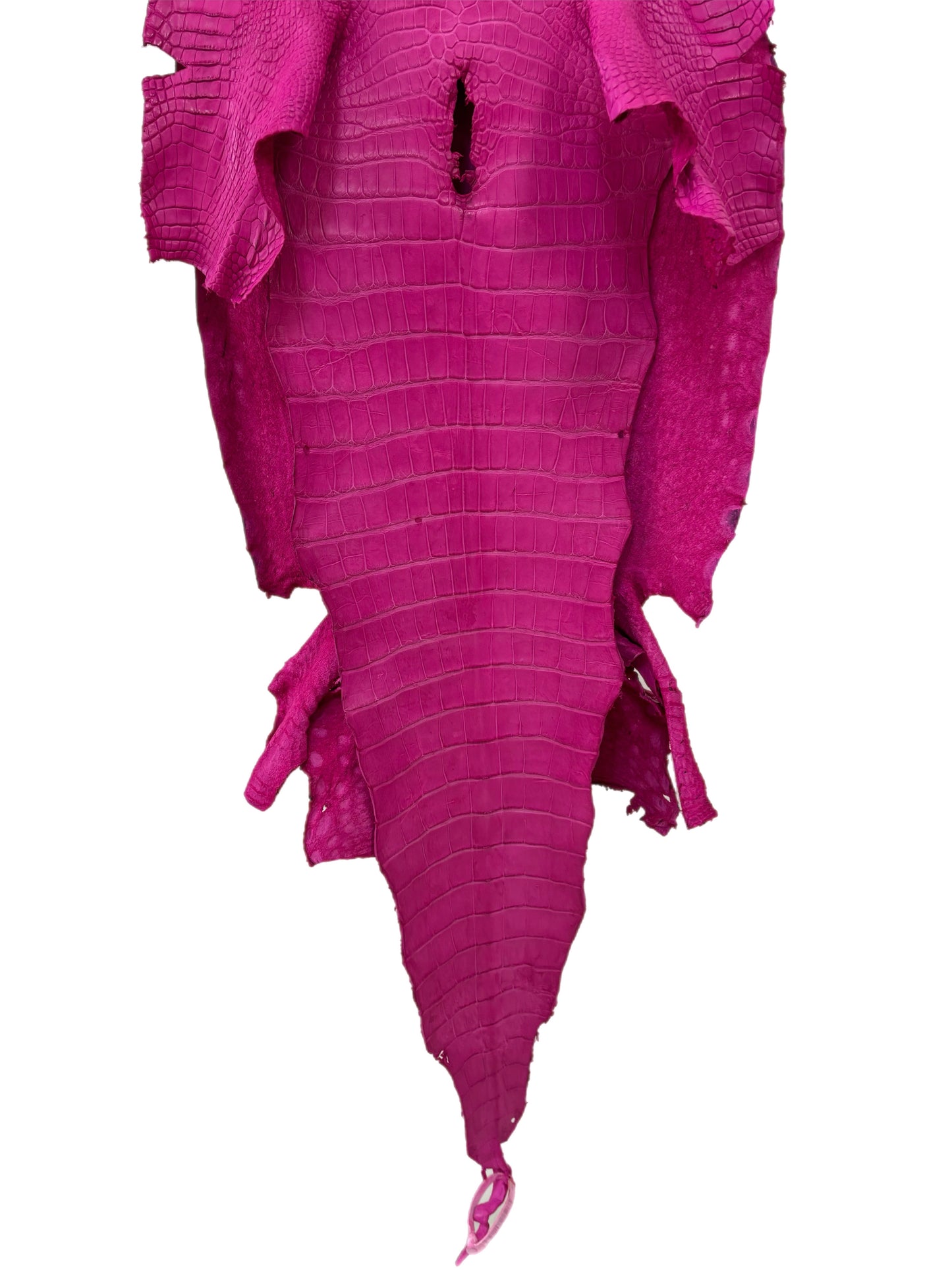 50 cm Grade 4/5 Rosa Matte Wild American Alligator Leather - Tag: LA23-0025030