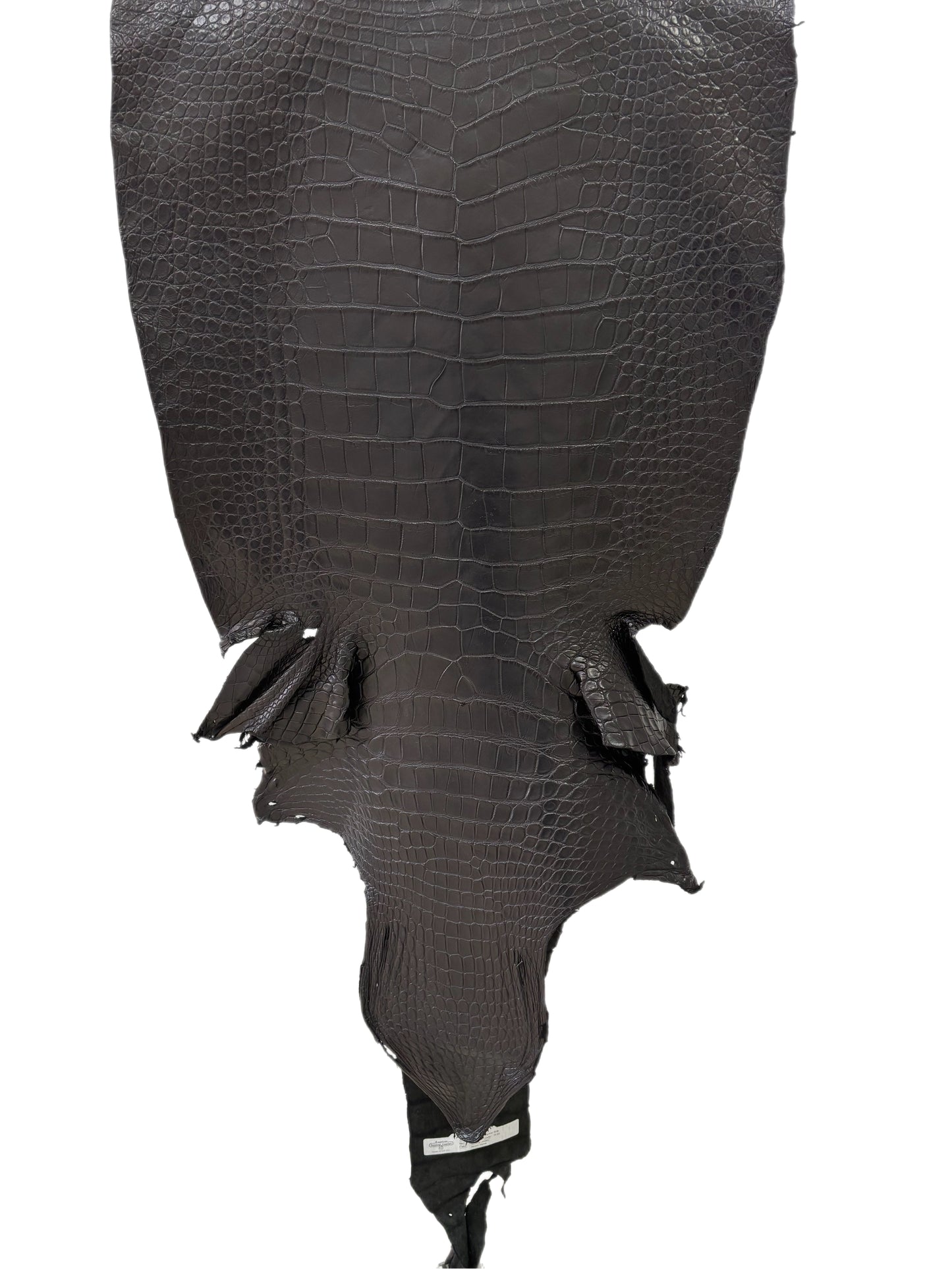 49 cm Grade 2/3 Black Matte Wild American Alligator Leather - Tag: LA23-0016568