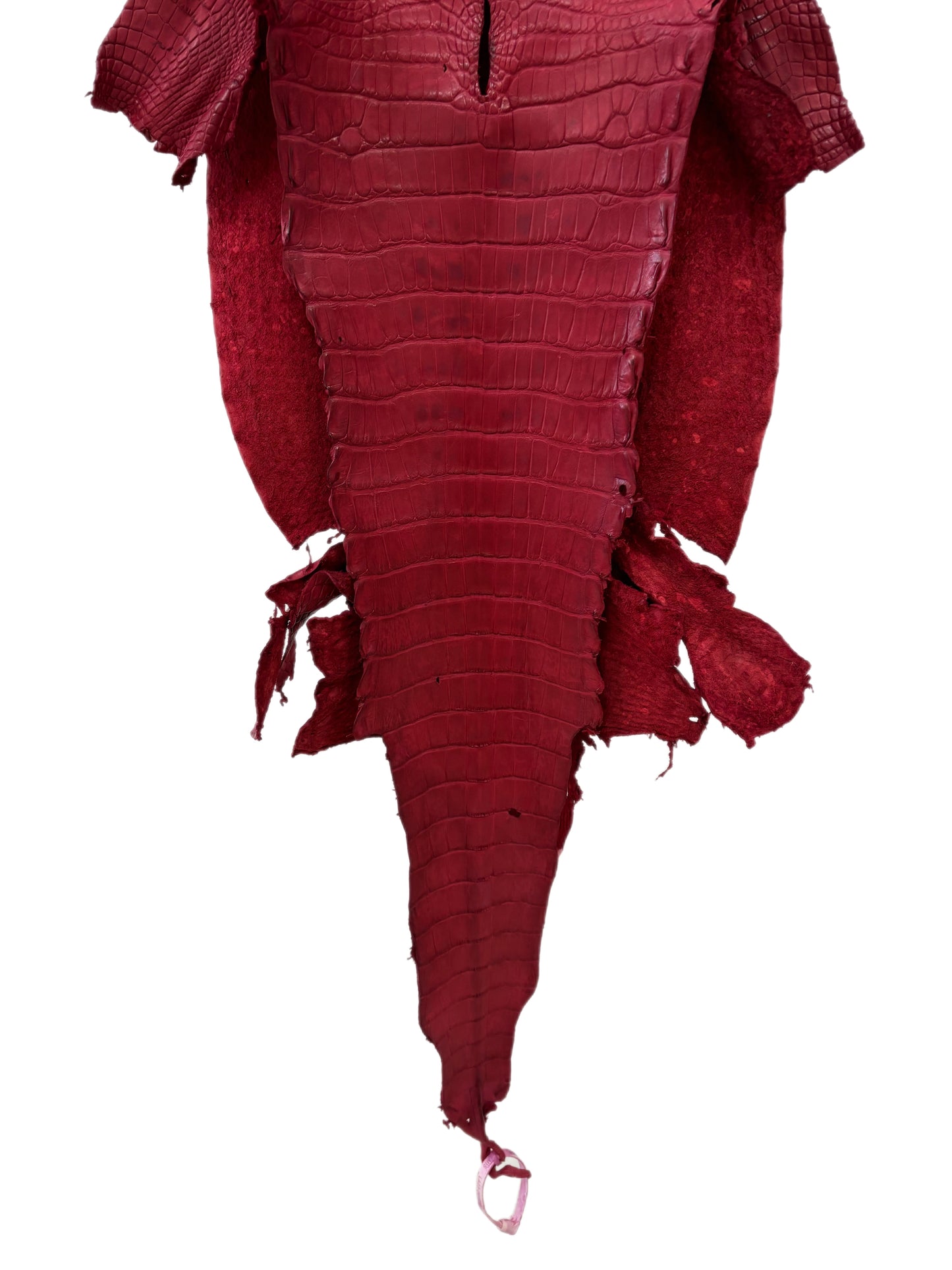 36 cm Grade 2/3 Scarlet Matte Wild American Alligator Leather - Tag: LA23-0049939