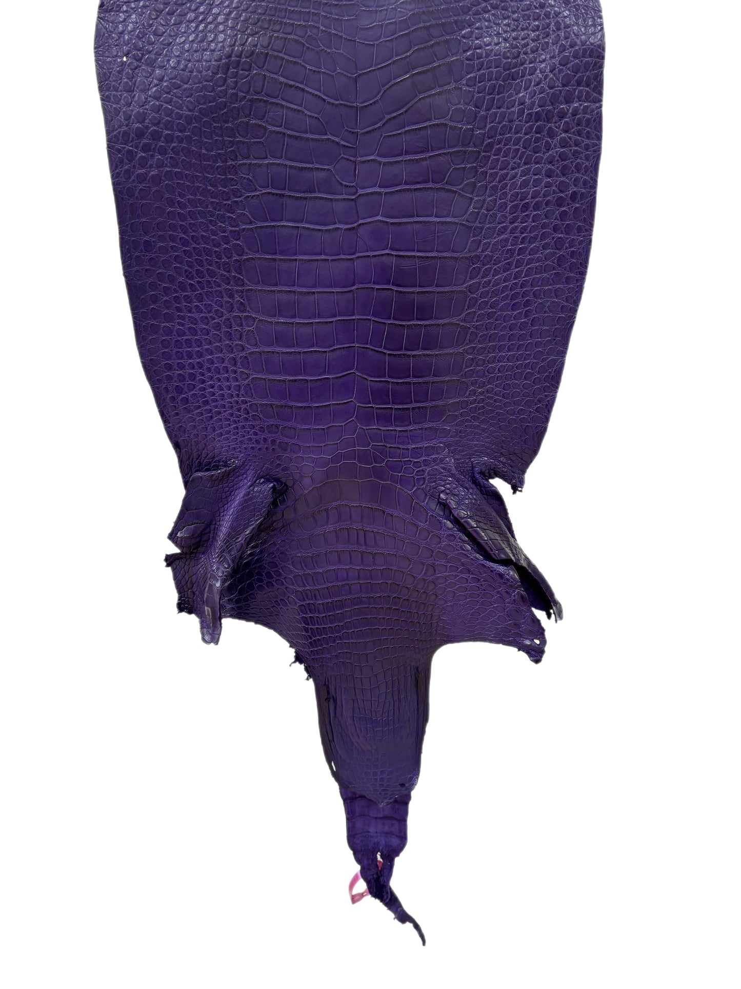 41 cm Grade 2/3 Violet Primavera Matte Wild American Alligator Leather - Tag: LA23-0019935