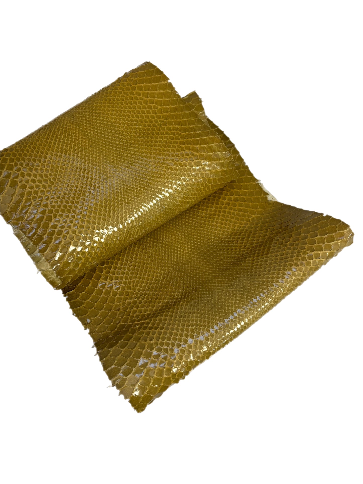 2.4 M Front Cut Yellow Glazed Python Leather