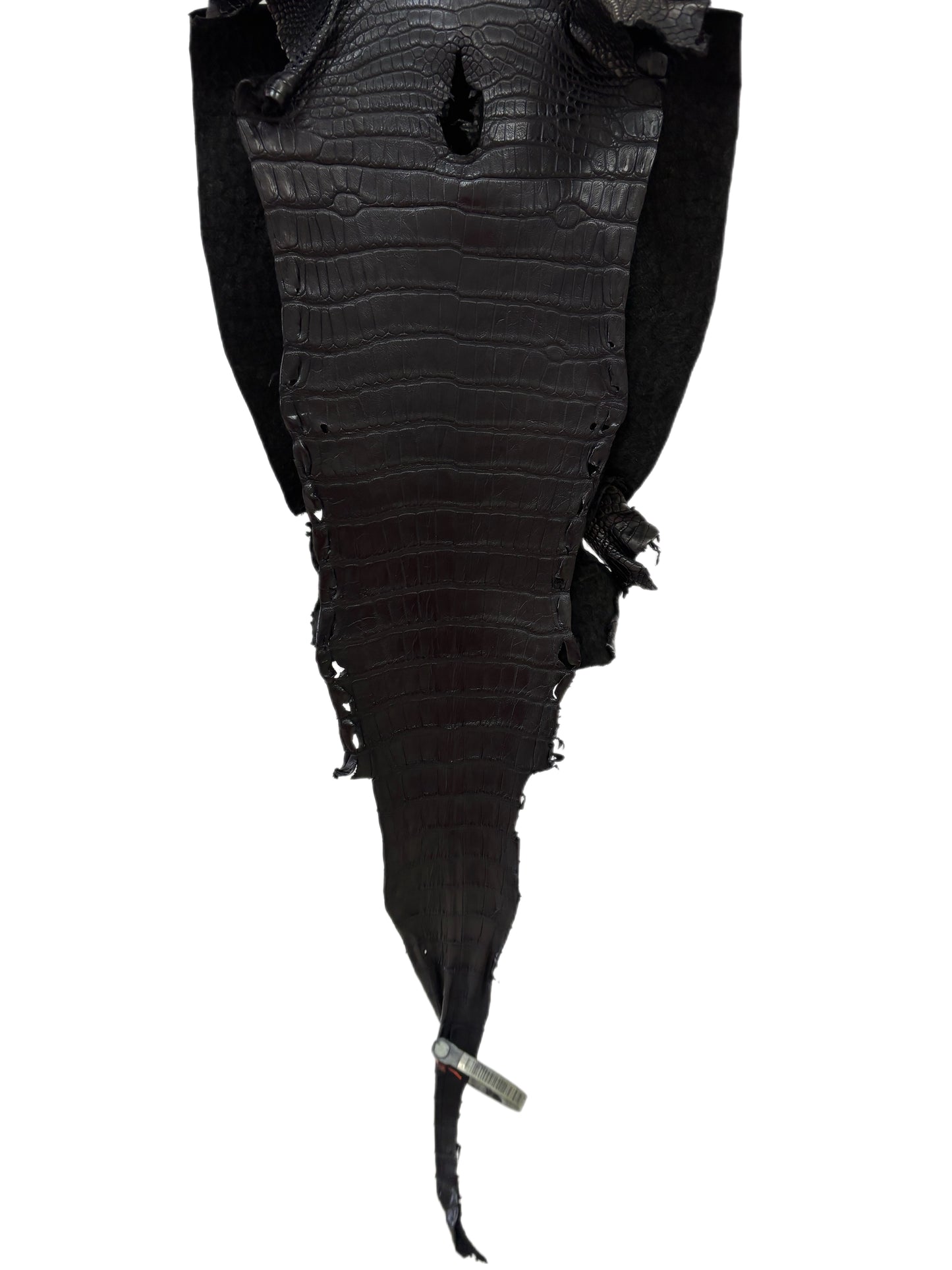 27 cm Grade 2/3 Black Matte Farm-Raised American Alligator Leather - Tag: LA23-0531440