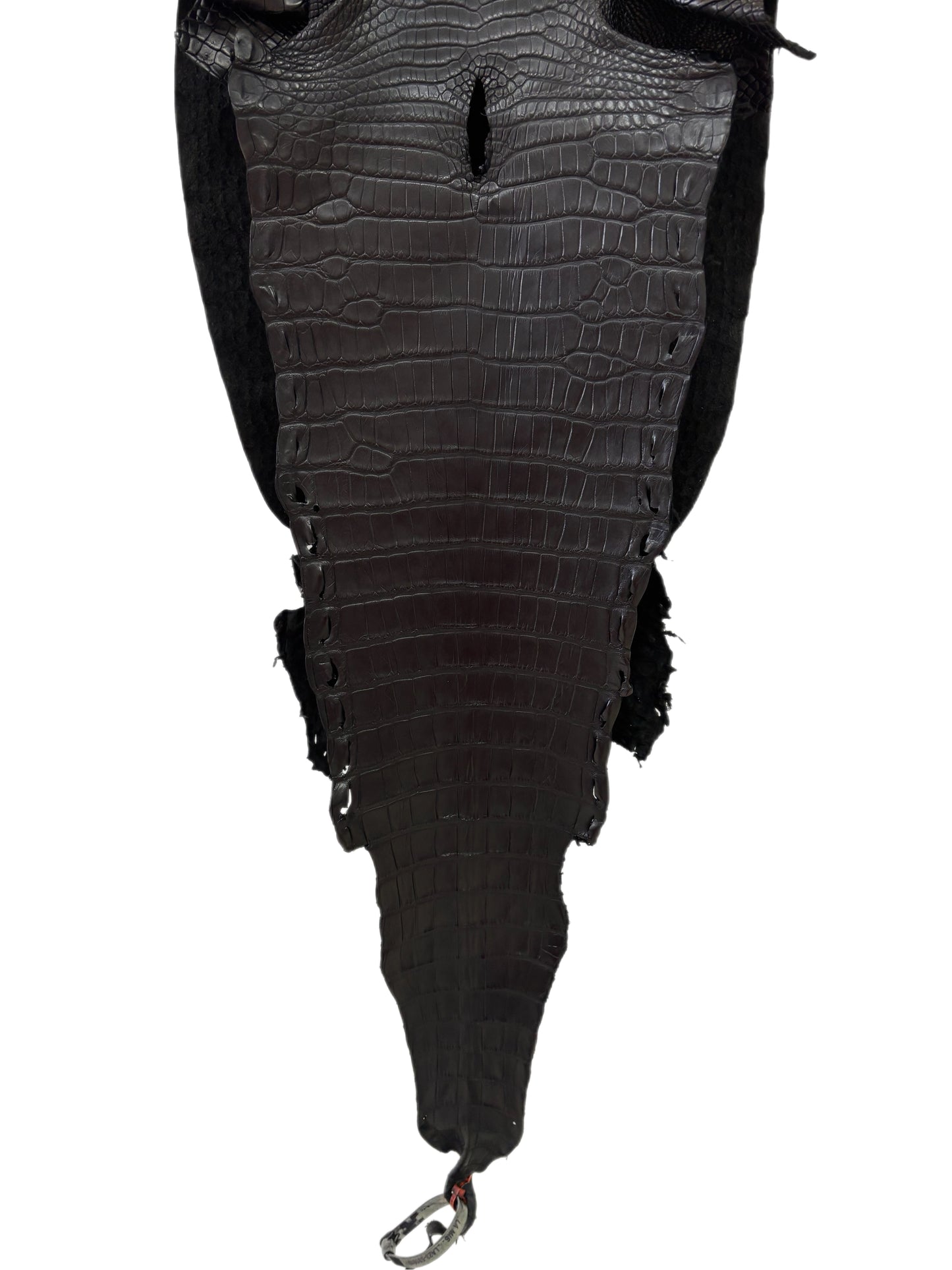 32 cm Grade 2/3 Black Matte Farm-Raised American Alligator Leather - Tag: LA23-0531019