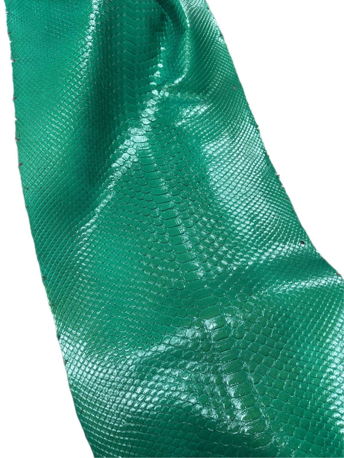 2.4 M Back Cut Emerald Green Matte Python Leather