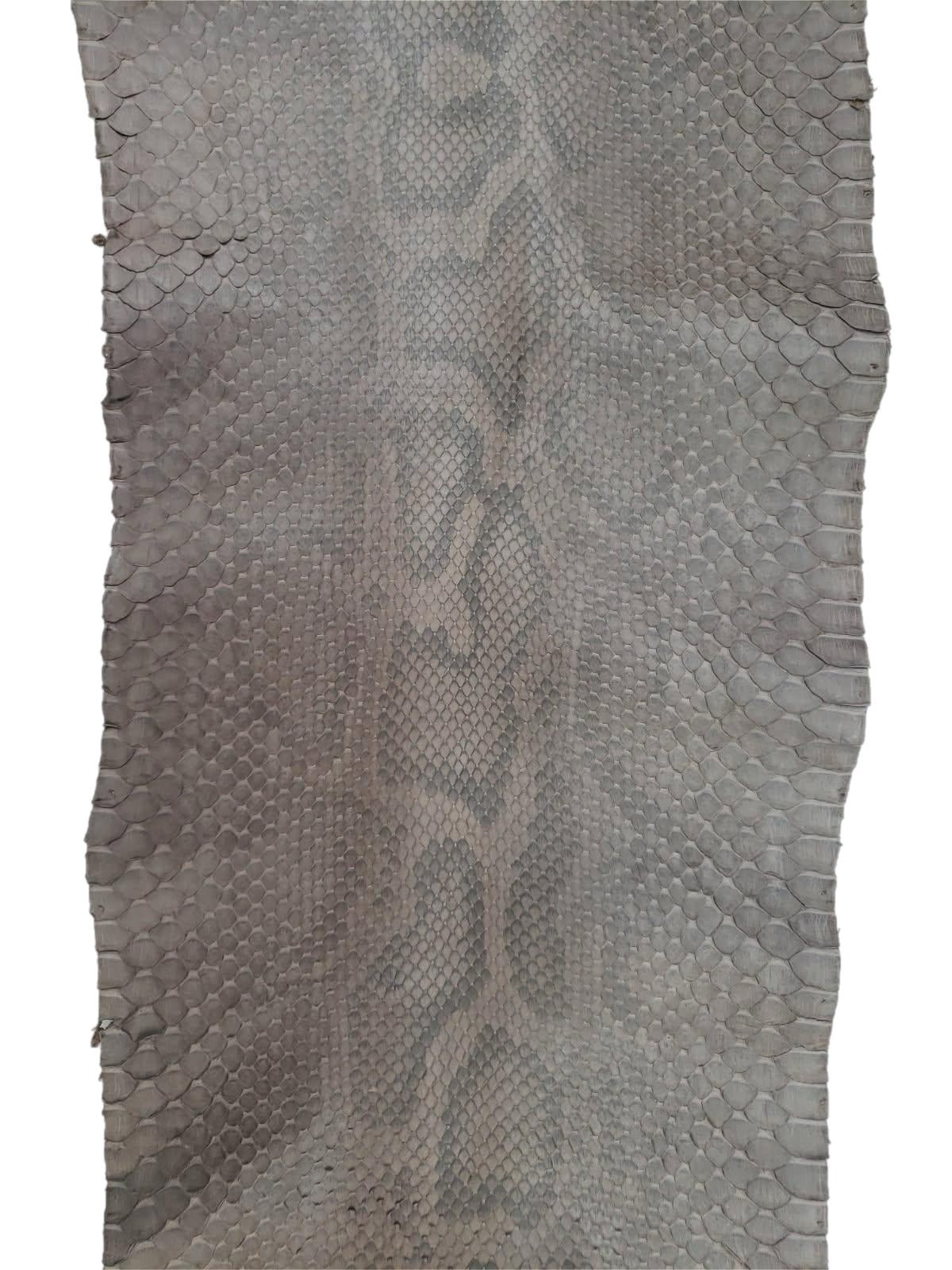 1.5 M Front Cut Taupe Matte Python Leather with Natural Markings