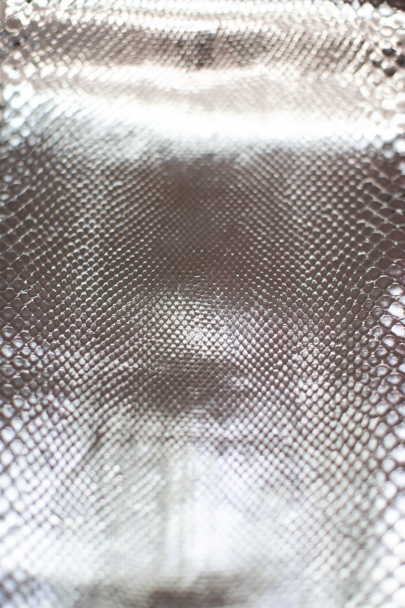 2 M Silver Metallic Stretch Material Backing Python Leather