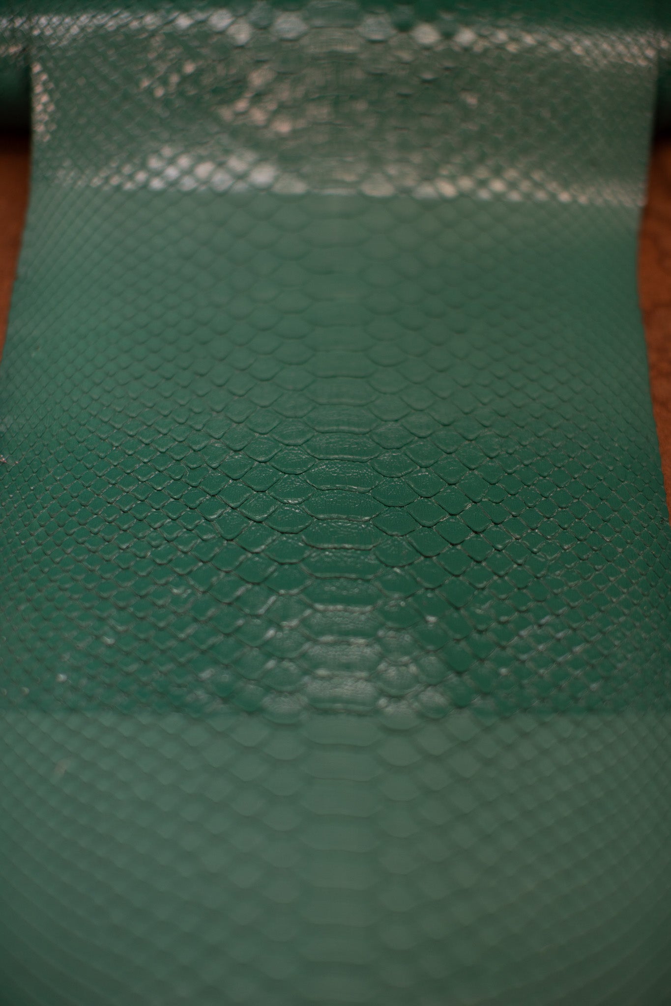 Emerald Mix Finished Python Leather